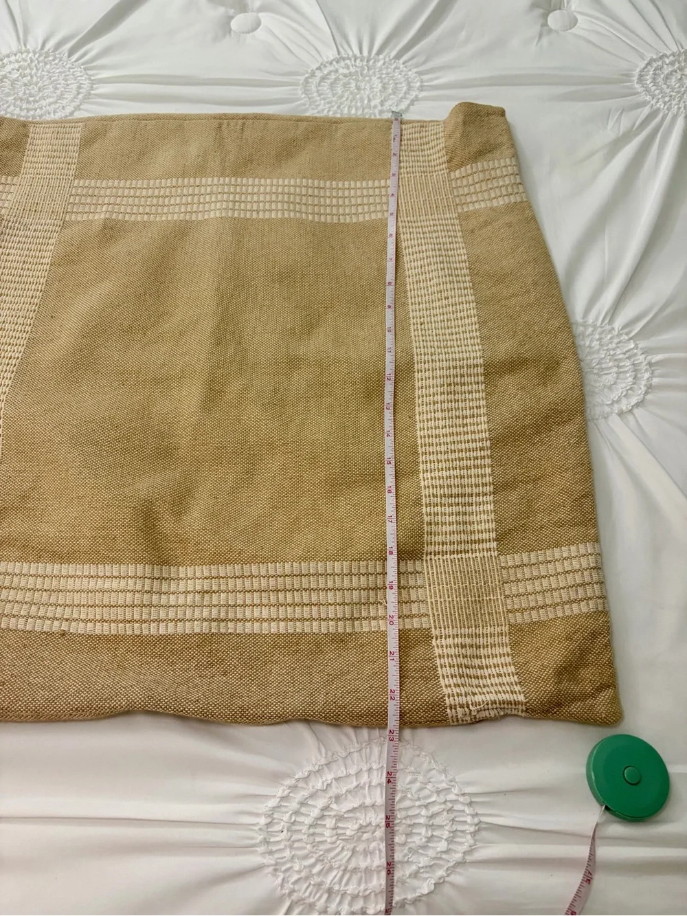 Threshold Studio McGee Neutral Tan & Cream Cotton Toss Pillow Cover 24 x 24